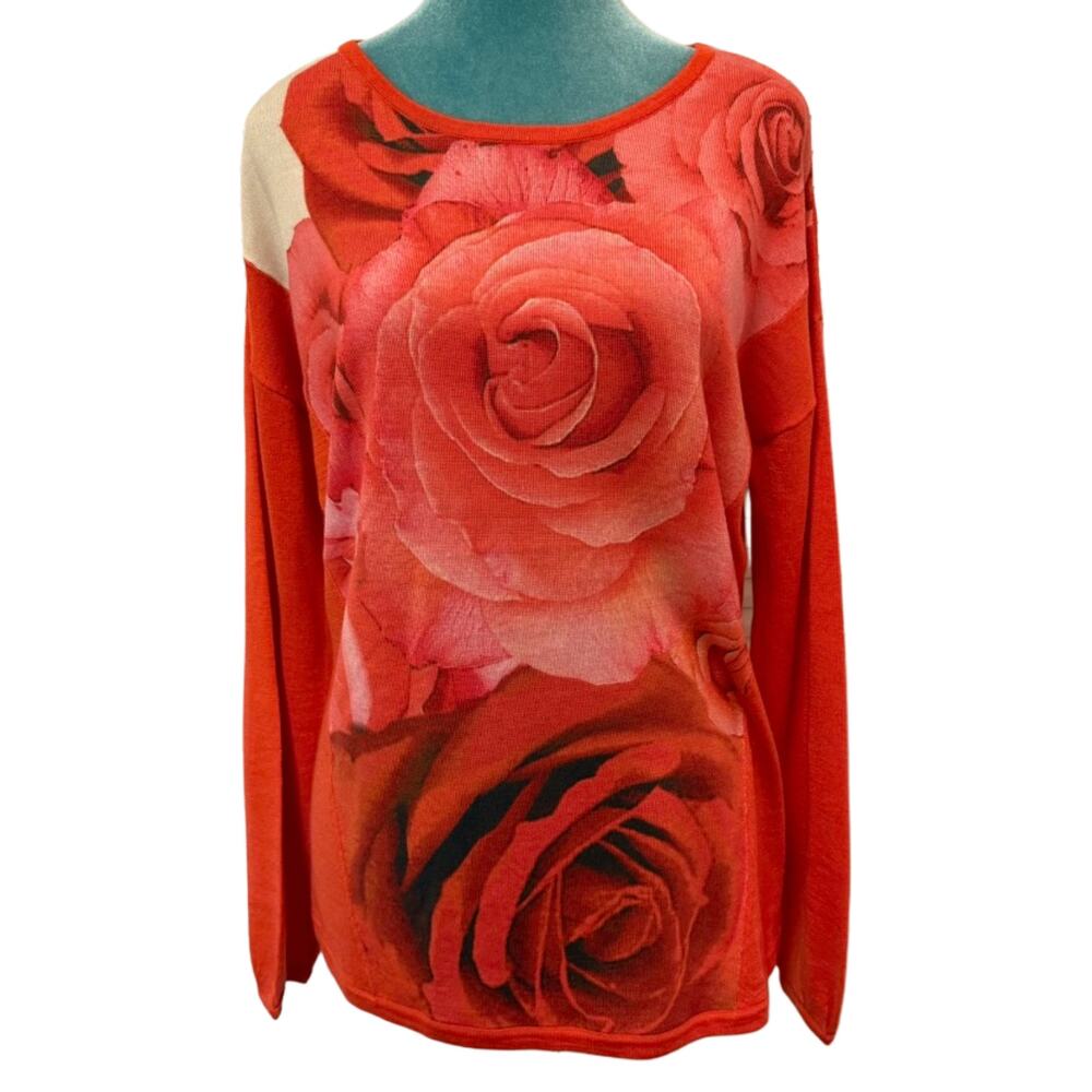 Basler Sevilla Virgin Wool & Silk Rose Sweater – EU 40 / US 8-10
